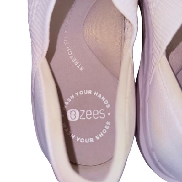 Naturalizer BZees Charlie White Knit Slip-on Comfort Sneaker size 9M - Picture 6 of 10